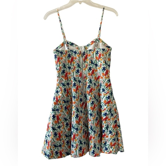 Alice + Olivia Nella Floral Bird Print Midi Sundress Size 0 ASO Jane the Virgin - Picture 4 of 10